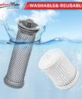 Replacement Filter Kit For Tineco A10 A11 Hero Master Pure One S11 PWRHERO11 Cordless Vacuum Cleaner in water, showing washability, includes 2 pre-filters and 2 HEPA filters.