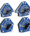 Premium Quality Hella Secure Magnetic Welding Positioner Clamp With Quick Toggle Switch For Rock Solid Heavy Metal Alignments And Reliable Workshop Fabrication Projects, showing arrow and hexagon clamps.