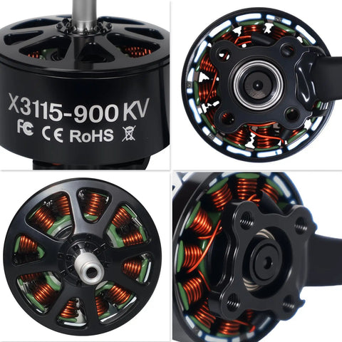 X3115 900KV Brushless FPV Drone Motors 4 Pack For 8 9 10 Inch Freestyle And Long Range Quads 6S Ready FPV Racing Multirotor Motors