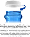Six Pack 53mm Water Jug Caps With Foam Liners That Fit 3 And 5 Gallon Jugs 53 400 Thread Screw Top Lids For American Maid