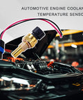 Slick Car Engine Coolant Temperature Sensor With Pigtail Connector, Tough Copper, suitable for engine performance, close-up view.