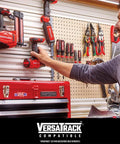 Craftsman 140-piece impact driver bit set in steel with black oxide coating on pegboard