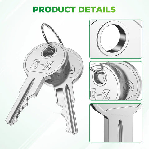 Top Shelf 25 Pack Of Ezgo Golf Cart Keys Delivering Straight Up Factory Ignition Cuts That Slide Right Into Txt Rxv Models From 1981 Forward For No Sweat Storage Solutions And Smooth Weekend Cruiser Operations. Close-up of EZGO golf cart keys with metal design and keyring.