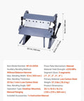 Box And Pan Brake For Sheet Metal Bending Up To 12 Inches Wide With 20 Gauge Mild Steel Capacity 0 To 135 Degree Adjustable View