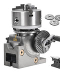 Rock Solid Heavy Duty Dividing Head With Three Jaw Chuck, Ultra Precise 1:40 Indexing Ratio For Rotary Tables And Cnc Mills, Killer Shop Beast Attachment with 4 inch chuck.