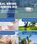 2 Pack Golf Wrist Training Aid With Real Time Feedback To Fix Wrist Hinge And Arm Posture, Includes Swing Band, All In One Golf Grip Trainer For Beginners image