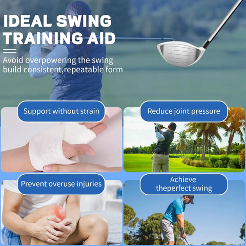 2 Pack Golf Wrist Training Aid With Real Time Feedback To Fix Wrist Hinge And Arm Posture, Includes Swing Band, All In One Golf Grip Trainer For Beginners image