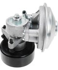 Upgrade Your Ride With This Tough Vacuum Pump Built For Ford Econoline Super Duty Trucks From Nineteen Ninety Six Through Nineteen Ninety Nine Includes All Hardware For Quick No Fuss Diy Swap And Solid Performance, showing a heavy-duty vacuum pump with steel housing.