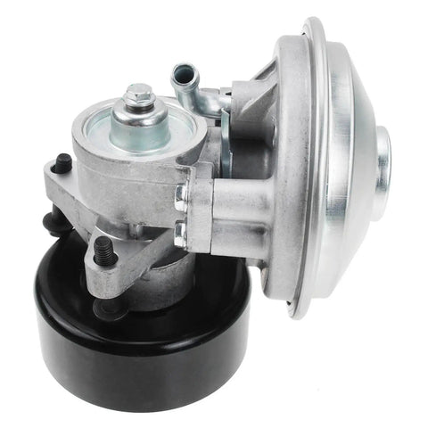 Upgrade Your Ride With This Tough Vacuum Pump Built For Ford Econoline Super Duty Trucks From Nineteen Ninety Six Through Nineteen Ninety Nine Includes All Hardware For Quick No Fuss Diy Swap And Solid Performance, showing a heavy-duty vacuum pump with steel housing.