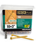 3 Inch Epoxy Coated Exterior Wood And Fence Screws With Torx Star Drive Coarse Thread Built Tough For Outdoor Decking Use Tan 5 Lb Box 310 Pieces