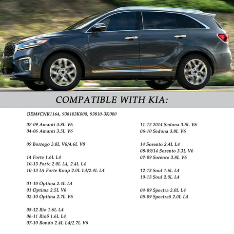 Side view of a dark SUV compatible with Reliable 4 Pin Brake Light Switch Replacement For Hyundai And Kia Cars With Plug And Play OEM Style Fitment CNR1164 938103K000 93810 3K000 Highly Stable Parking Brake Switch Auto Parts.