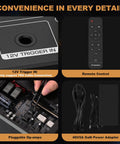 Next Gen 2 Channel Bluetooth HiFi Amp With 300W Per Channel Digital VU Meter Sub Pre Out HPF Tone Control TRS Balanced Input Bass Treble Control Remote And BT 5 2 For Your Home Theater And Bookshelf Speakers with remote, 12V trigger, op-amps, and power adapter