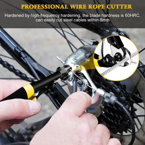 Beefy Heavy Duty Wire Rope Cutter Pliers 7.5 Inch Stainless Steel Aircraft Grade Blade used on bike brake cable