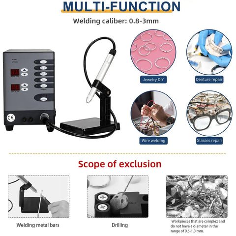 Pulse Arc Welder For Permanent Jewelry 100A 110V Portable Welding Machine Jewelry Tool for multiple applications
