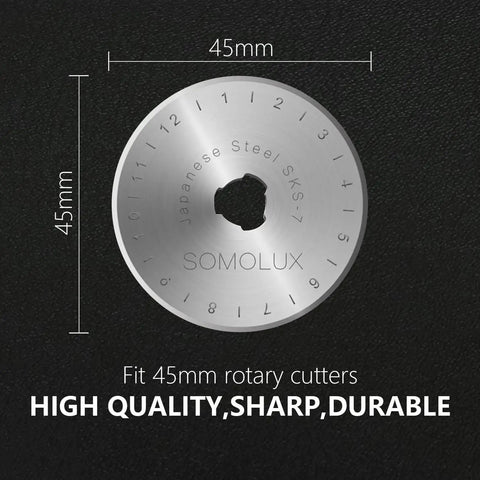 Beastly 45mm Rotary Cutter Blades 10 Pack Refill Fits Olfa Dafa TrueCut And More Super Sharp Durable For Quilting Sewing Scrapbooking