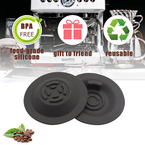 Dianrui 2-pack 54mm espresso backflush cleaning discs, black silicone for Breville espresso machines.