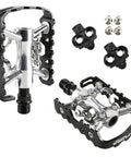 Dual Platform Clipless Pedals For Shimano SPD Mountain Road And Trekking Bikes Sealed Bearings CrMo Axle Aluminum Body Single Direction