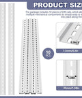 10 Pack DIN Mounting Rails High Slotted Extruded Metal Rail For Hardware Components Mounting Switch Installation Silver 1m