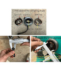 Beefy Feed Return Coil Spring For Drill Press Quill Replacement Durable Metal Coil Spring measurement and installation guide.