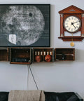 Room with wall decor and a clock featuring a Metal Pendulum Clock Replacement Part, 5.90 Inch Wall Clock Accessory