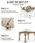 Easy setup guide for 11x11 Pop Up Gazebo Instant Setup Outdoor Canopy Tent With Waterproof Fabric, No Tools Needed, Khaki.