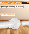 Installation guide for Top Shelf 50 Pack Of 2 Inch Pvc Slip Union Coupling Adapter Fittings Schedule 40 Pipe Connector.