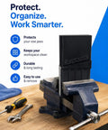 Vise Block For AR Rifles 223 556 300 Blackout Durable Maintenance And Cleaning Block on workbench for stability and protection.