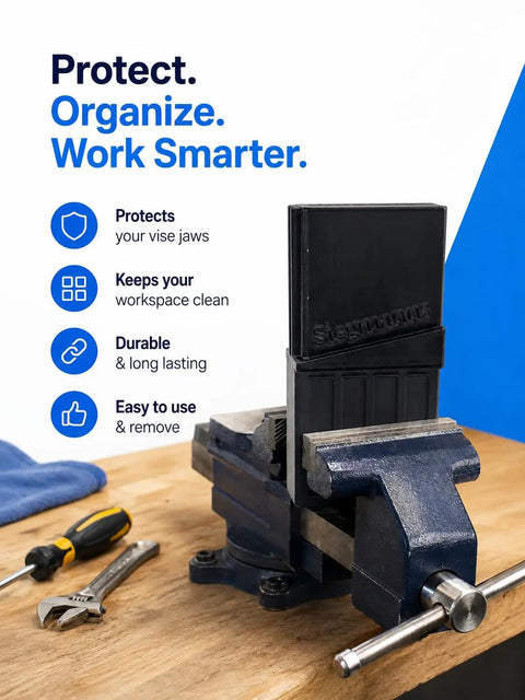 Vise Block For AR Rifles 223 556 300 Blackout Durable Maintenance And Cleaning Block on workbench for stability and protection.