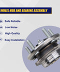 Front Wheel Bearing And Hub Assembly 513324 For Dodge Durango 2011 Through 2020 And Jeep Grand Cherokee 2011 Through 2019 With ABS 5 Lug Pattern Drop In Ready Replacement