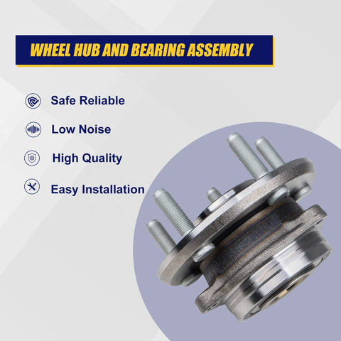 Front Wheel Bearing And Hub Assembly 513324 For Dodge Durango 2011 Through 2020 And Jeep Grand Cherokee 2011 Through 2019 With ABS 5 Lug Pattern Drop In Ready Replacement