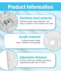 Product information for Rock Solid Router Table Insert Plate And Acrylic Trimming Machine Flip Plate, showcasing stainless steel and acrylic materials.