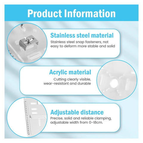Product information for Rock Solid Router Table Insert Plate And Acrylic Trimming Machine Flip Plate, showcasing stainless steel and acrylic materials.