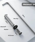 Top Shelf PC Case Fan Screws For 25mm Units Including 20 Pack Slick Interlocking Kit, hex key and standoff shown.