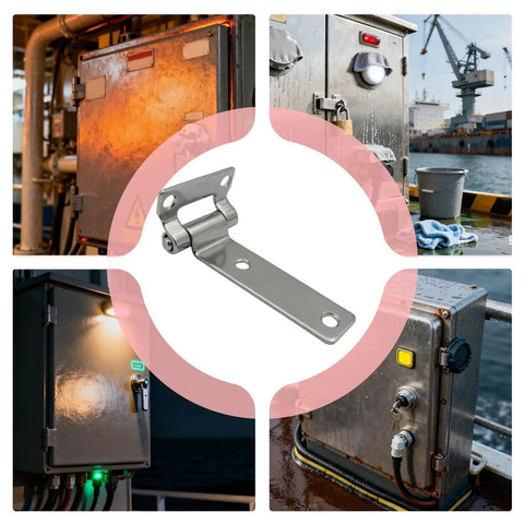 Hella Durable Stainless Steel Marine Hinges For Boats And Cabinets with polished finish for equipment panels, size 27x58x135mm.