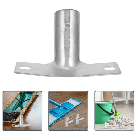 Universal Iron Broom Handle Adapter Kit 8pcs Quick Fit Connector For Floor Scrub And Sweeper Pole Replacement Versatile Heavy Duty Push Broom Head Mount Easy Install Reliable Durable Home Cleaning Essential