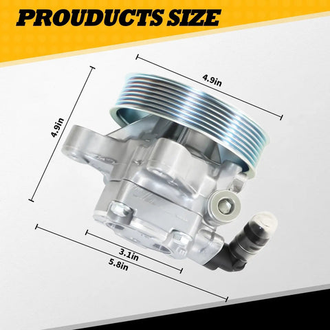 Power Steering Pump With Pulley For Honda Accord 2006 2007 CR V 2002 2011 RSX 2002 2006 TSX 2006 2008 Element 2006 2011 Fits 2 4L And 2 0L Engines Replaces OEM Part And Ready To Roll
