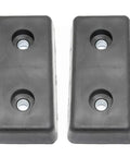 Rock Solid Heavy Duty Rubber Feet Bumpers for Furniture and Desks Non Marking Square Rubber Pads with Metal Insert, black square bumpers.