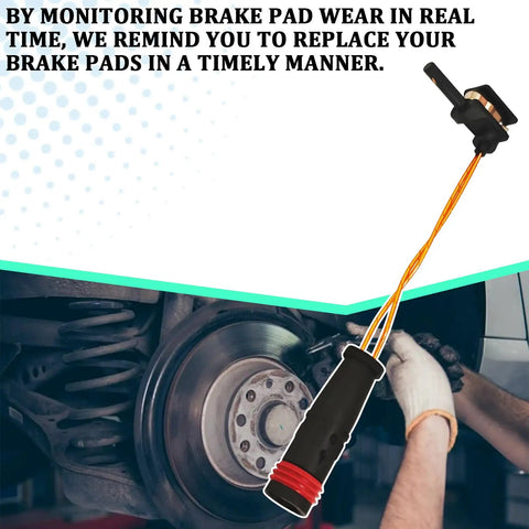 Mercedes Benz Brake Pad Wear Sensor Kit 4 Pack Heavy Duty Front And Rear For E350 E500 C300 C350 Models W211 W220 W204 W203 CLK320 CL500 CL600 With Alarm Line OEM 2115401717 2205400617 Compatibility installed on brake rotor