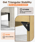 Heavy Duty Corner Brackets For Wood Furniture, Boss Level 350 Lbs Support, Matte Black Steel Braces enhancing stability under furniture edge.