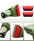 Tough Stain Brush Tool Replacement For Little Green Machine Fits Portable Carpet And Upholstery Cleaners Compatible With 4075 2513E And Other Similar Models Must Have For Messy Spills displaying front and side view.