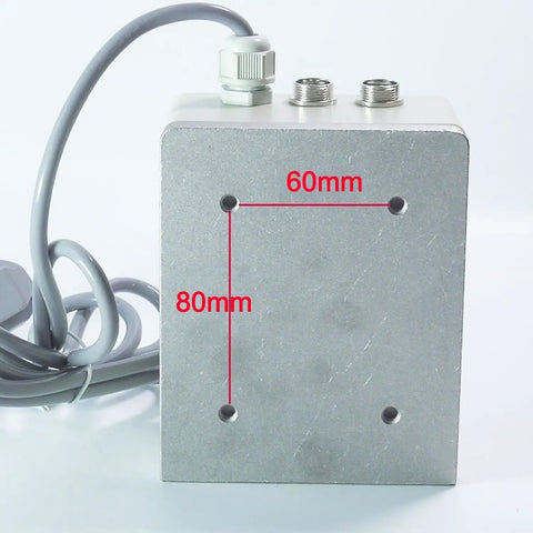 Heavy Duty Electric Belt Sander And Bench Polishing Grinder showing the 80mm by 60mm dimensions of metal casing with cable.