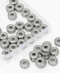 Ultimate Six Sizes Ball Bearings Kit With 36 Pieces 693ZZ 623ZZ 624ZZ 685ZZ 687ZZ 627ZZ in clear storage container