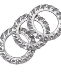 M10 External Tooth Serrated Lock Washer Made From 304 Stainless Steel 50 Pieces Heavy Duty Rust Resistant Indoor Outdoor Use High Hardness