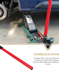 3 Ton Horizontal Hydraulic Floor Jack Handle Heavy Duty Replacement Pole Lever For Floor Jacks With Anti Slip Grip Red Universal Car Jack Accessory For Quick Repairs on a jack lifting a car