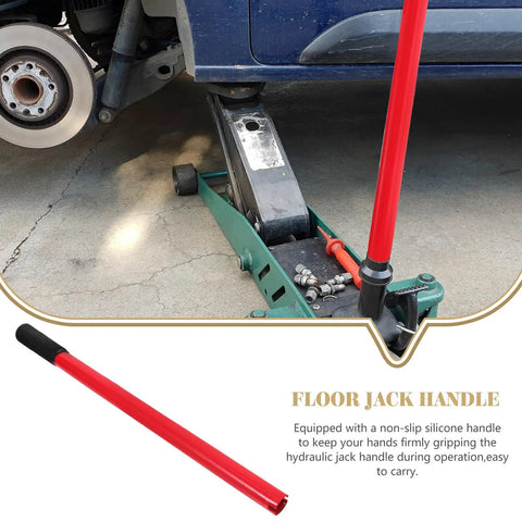 3 Ton Horizontal Hydraulic Floor Jack Handle Heavy Duty Replacement Pole Lever For Floor Jacks With Anti Slip Grip Red Universal Car Jack Accessory For Quick Repairs on a jack lifting a car