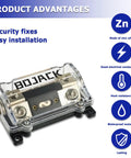 0 2 4 Gauge In Line ANL Fuse Holder With 300 Amp Fuse And Insulating Cover No Wire Terminals Needed Plug And Play Automotive Fuse Block For Cars Boats RVs Heavy Duty Electrical Protection in clear cover