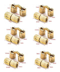 4 Pack Copper Barrel Concealed Cabinet Hinges 8 To 18mm Adjustable Hidden Cylindrical Invisible Brass Door Hardware