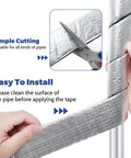 2 Inch Wide Pipe Insulation Wrap Roll 33 Feet Self Adhesive Foam Tube For Outdoor Water Pipes And AC Lines Winter Freeze Protection