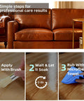 Top Shelf Leather Conditioner And Furniture Salve Kit For Couches Auto Seats And Bags Quick Absorbing Non Greasy Restorer Balm steps for leather care