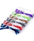 Six Crew Pack Youth Safety Glasses With Anti Fog And Uv400 Tint Built Tough Scratch Proof Lenses, multi-color wraparound shields.